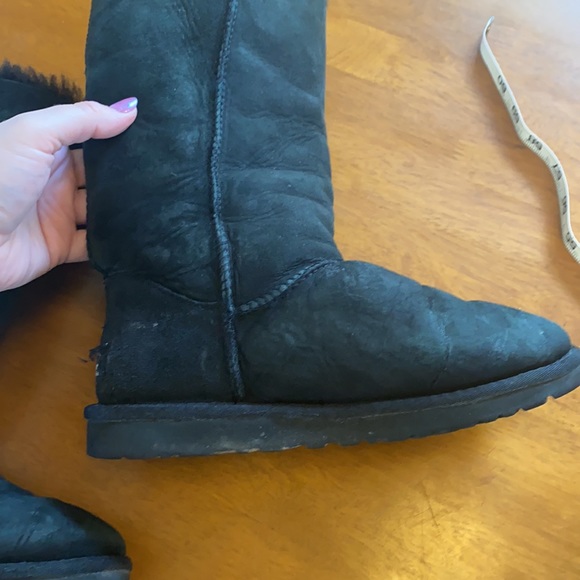 UGG Tall Bailey Button Boot 6 GUC Black - Picture 6 of 16